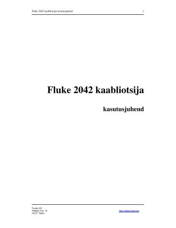 Fluke 2042 kaabliotsija