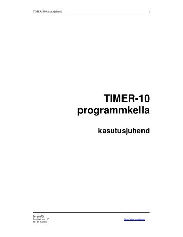TIMER-10 programmkella