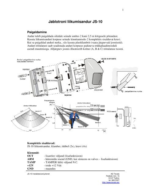 Jablotroni liikumisandur JS-10