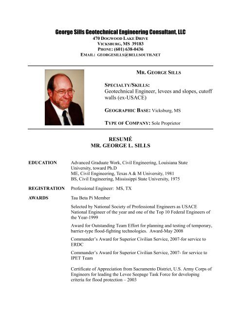 George Sills Geotechnical Engineering Consultant, LLC