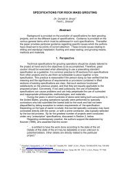 SPECIFICATIONS FOR ROCK MASS ... - Geosystems, L.P.