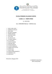 SCUOLA PRIMARIA VILLAGGIO EUROPA CLASSE 1 A ... - IC Galilei