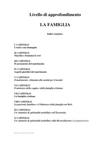 PUF: La Famiglia - Discepolato famiglie