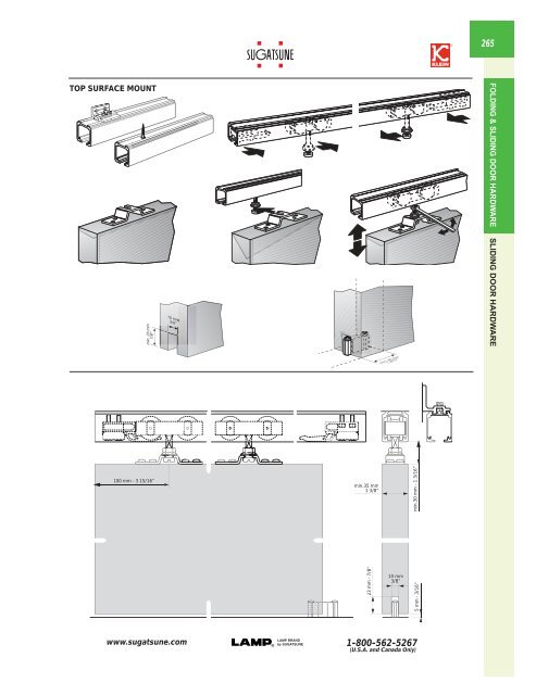 ks-85, ks-125 sliding door hardware