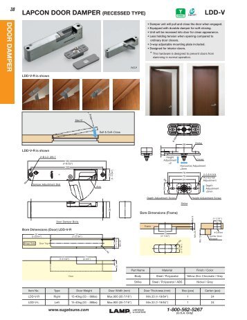 LAPCON DOOR DAMPER (RECESSED TYPE) LDD-V ... - Sugatsune