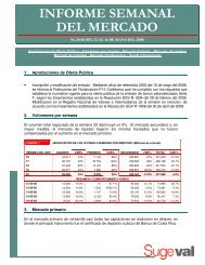 informe semanal del mercado - Superintendencia General de Valores