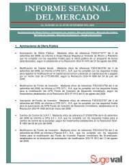 informe semanal del mercado - Superintendencia General de Valores