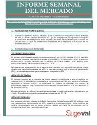 informe semanal del mercado - Superintendencia General de Valores