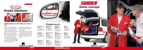 Onsite solutions - Suhner Abrasive Expert