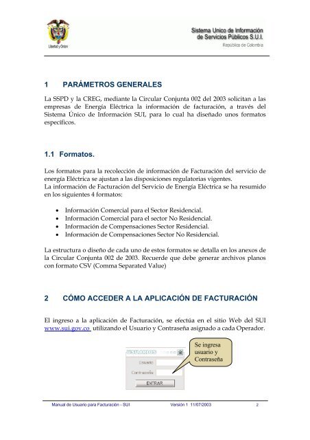 manual de usuario para facturacion contenido - Sistema Unico de ...