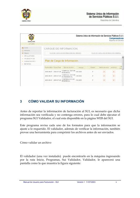 manual de usuario para facturacion contenido - Sistema Unico de ...