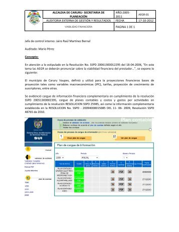 alcaldia de caruru- secretaria de planeaciÃ³n aÃ±o:2005- 2011 ...