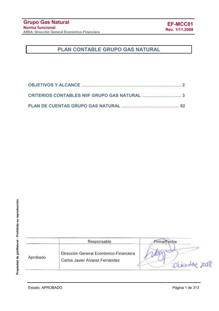 Grupo Gas Natural EF-MCC01 PLAN CONTABLE GRUPO GAS ...