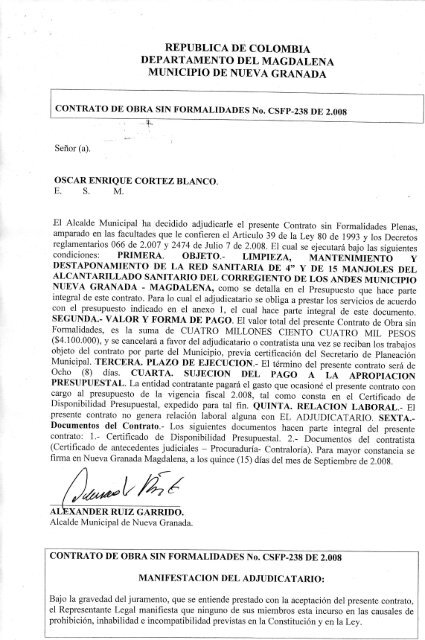 republica de colombia departamento dbl magdalena municipio de ...