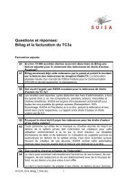 Questions et rÃ©ponses: Billag et la facturation du TC3a - Suisa