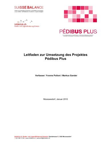 Leitfaden zur Umsetzung des Projektes Pédibus Plus - Suisse Balance