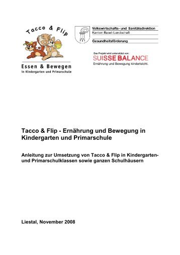 Anleitung zur Umsetzung von Tacco & Flip - Suisse Balance