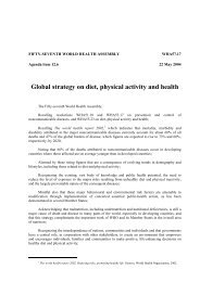 Global strategy on diet, physical activity and health