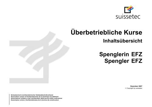 ÃK-Inhaltsverzeichnis 99 KB pdf - Suissetec