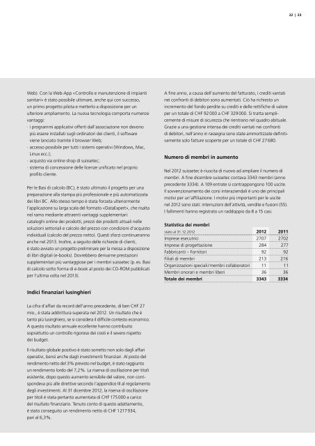 Relazione annuale 2012 - Suissetec