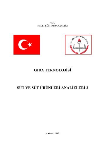 GIDA TEKNOLOJİSİ SÜT VE SÜT ÜRÜNLERİ ANALİZLERİ 3