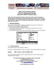 CNC Communications Setup RS-232 or Networked ... - SuiteFactory