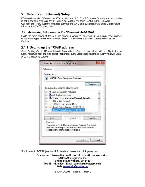 CNC Communications Setup RS-232 or Networked ... - SuiteFactory