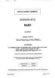 Sujet du bac ES - Allemand LV2 2013 - Afrique - Sujet de bac