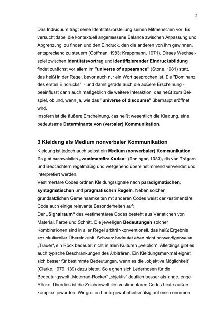 mode als medium - Sozial- und kulturwissenschaftliches ...