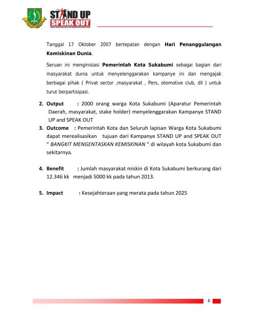IKRAR STAND UP AND SPEAK OUT - Pemerintah Kota Sukabumi