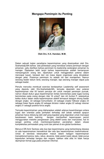 Mengapa Pemimpin itu Penting - Pemerintah Kota Sukabumi