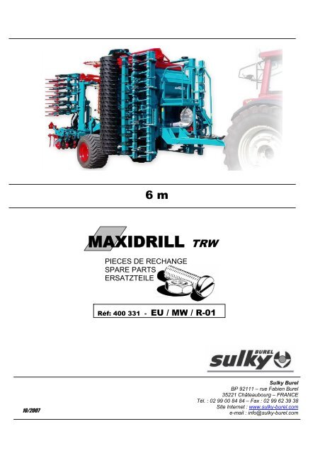 Maxidrill TRW 6 m - Sulky Burel