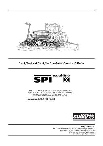SPI Regul-line F-GB-D_SP_A-03 - Sulky Burel