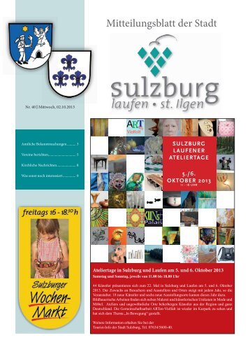 Mitteilungsblatt der Stadt - Gemeinde Sulzburg