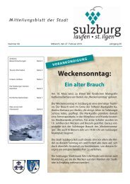 Weckensonntag: - Gemeinde Sulzburg