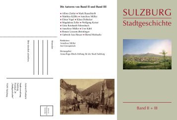 Sulzburger Stadtgeschichte, 3 BÃ¤nde mit Ã¼ber 1.300 Seiten (41 kB)