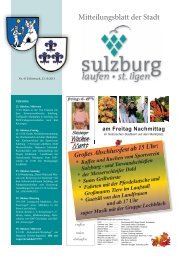 Mitteilungsblatt der Stadt - Gemeinde Sulzburg