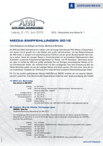 MEDIA-EMPFEHLUNGEN 2012 - AMI Leipzig