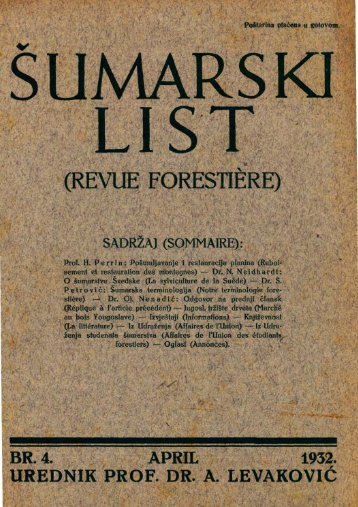 Å UMARSKI LIST 4/1932