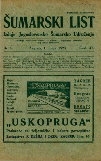 Å UMARSKI LIST 6/1923