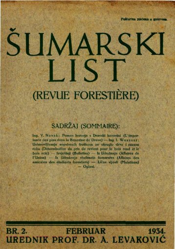 Å UMARSKI LIST 2/1934