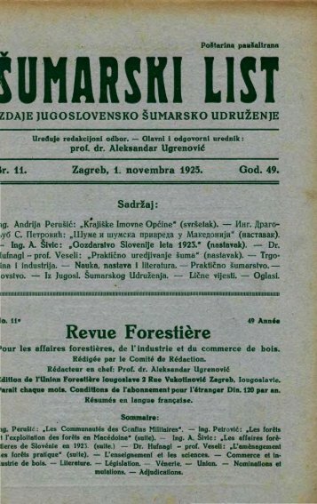 Å UMARSKI LIST 11/1925