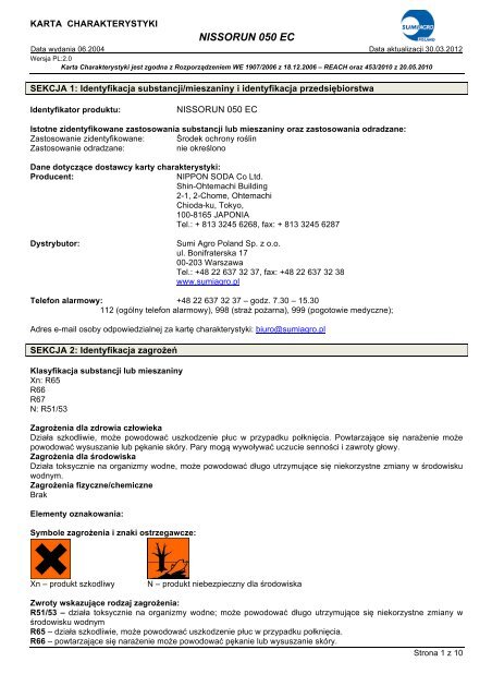 NISSORUN 050 EC - Sumi Agro