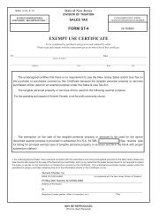 Form ST-4, Exempt Use Certificate - Summit Chorale