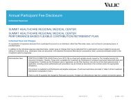 Valic Annual Fee Disclosures - Summit Healthcare