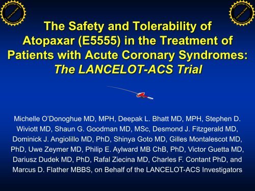 The Safety and Tolerability of Atopaxar (E5555) in ... - summitMD.com