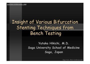 Insight of Various Bifurcation Stenting Techniques ... - summitMD.com