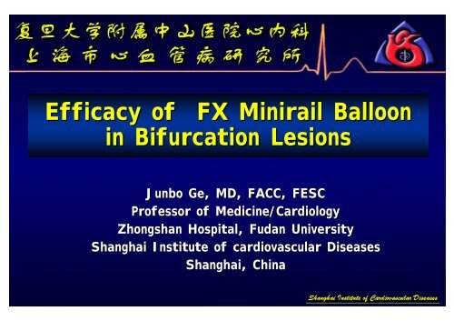 Efficacy of FX Minirail Balloon in Bifurcation Lesions - summitMD.com