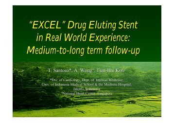 âEXCELâ Drug Eluting Stent in Real World ... - summitMD.com