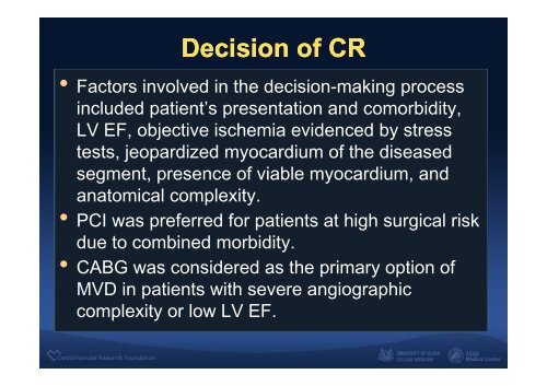 Impact of Angiographic Complete ... - summitMD.com